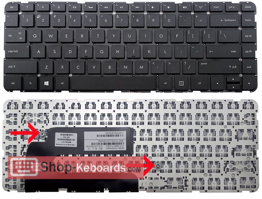 HP 698084-DB1 Keyboard replacement