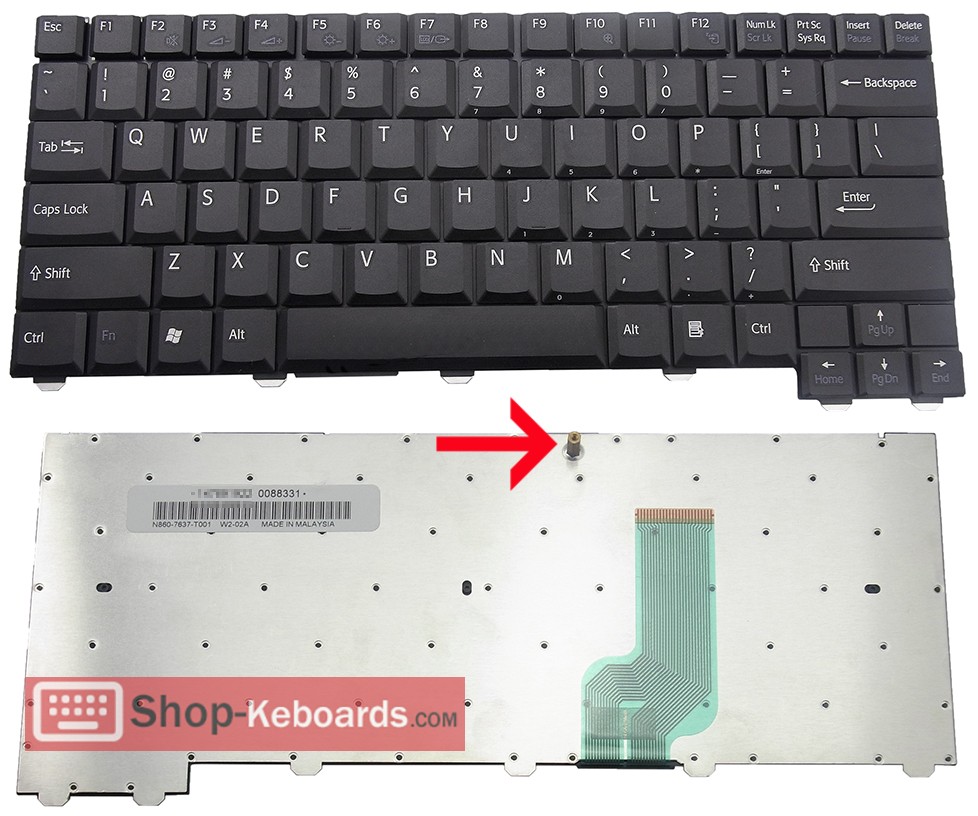 Sony VAIO VGN-B100 Keyboard replacement