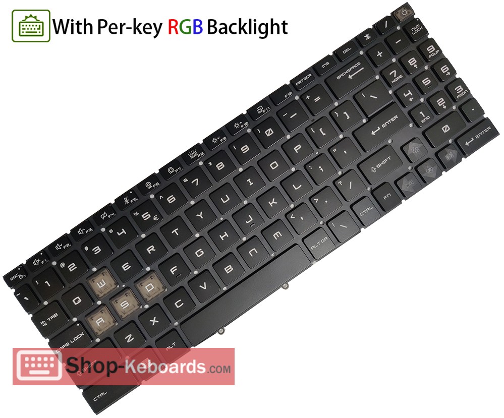 MSI VECTOR 16 HX A14VGG Keyboard replacement
