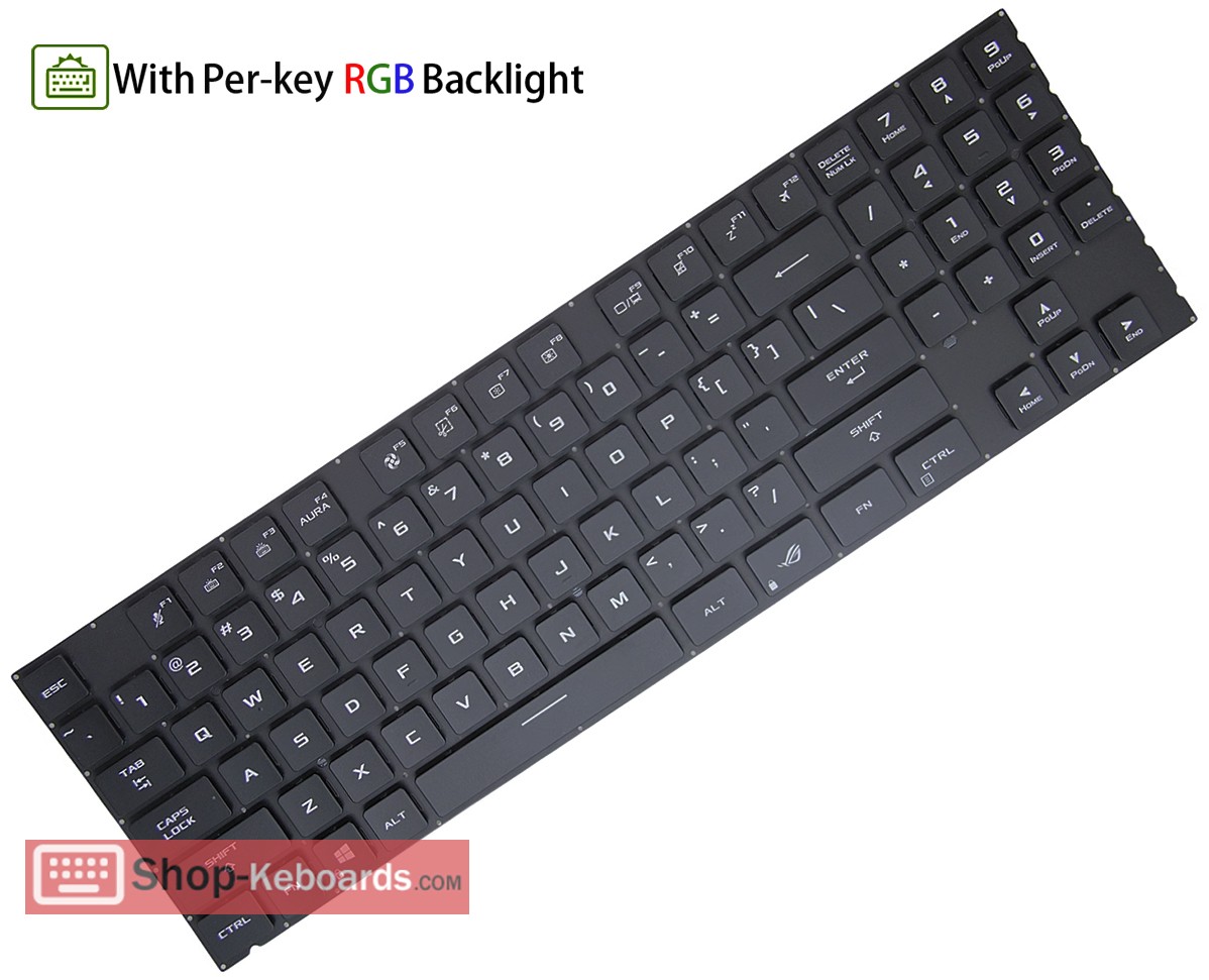 Asus GX703HR Keyboard replacement